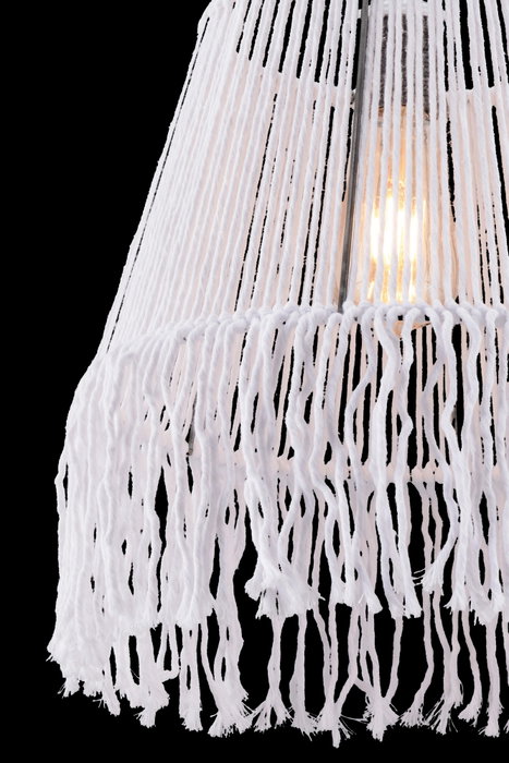 Opviq Valance Macrame Lámpara de Araña Blanca